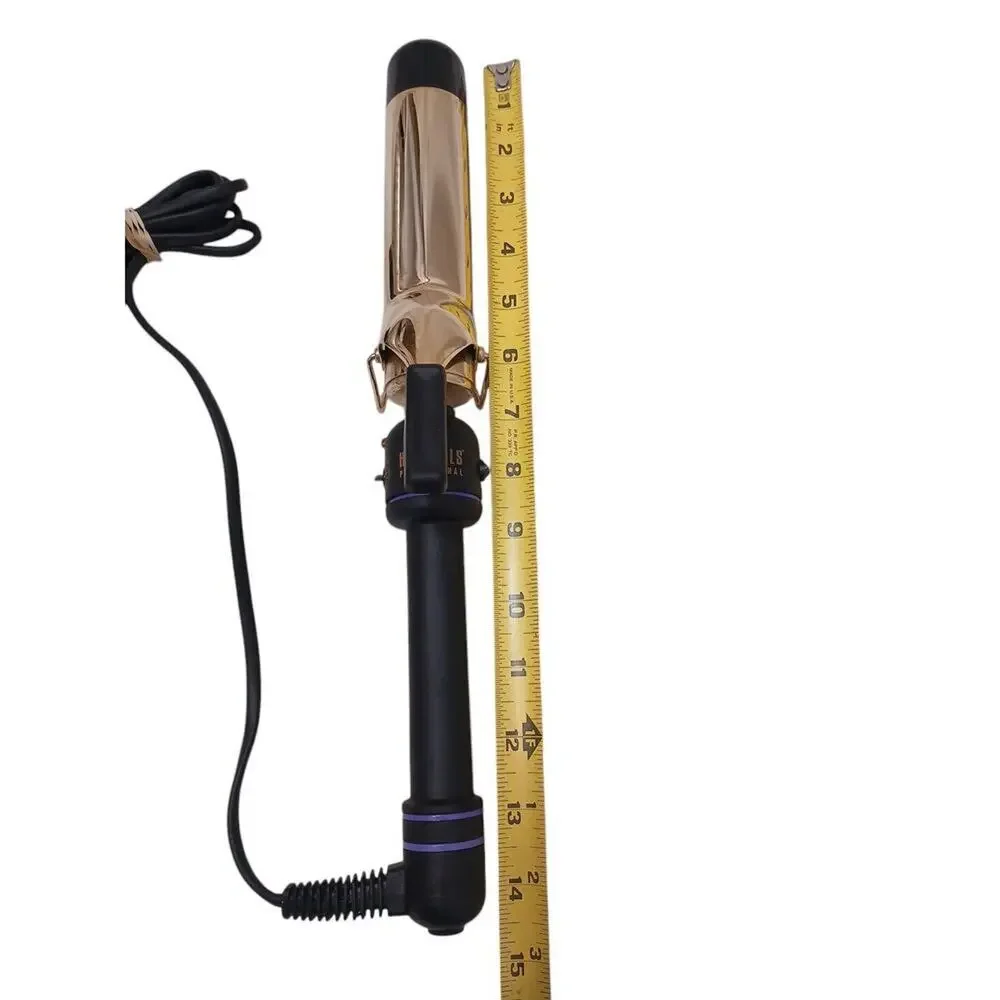 Salon Hot Tools Curling Iron Professional 1.5 Wide Barrel 24K Gold‎ Curls Swivel